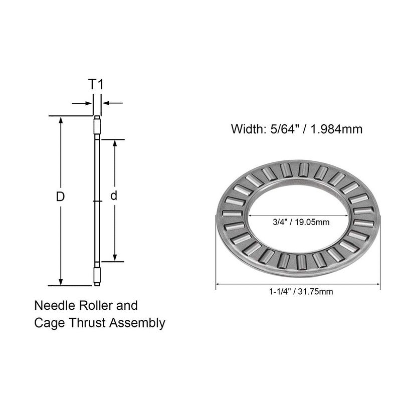 PZRT 2 Sets Thrust Needle Roller Bearings NTA1220+2TRA Thrust Needle Roller Bearing with Two Washers - Image 4